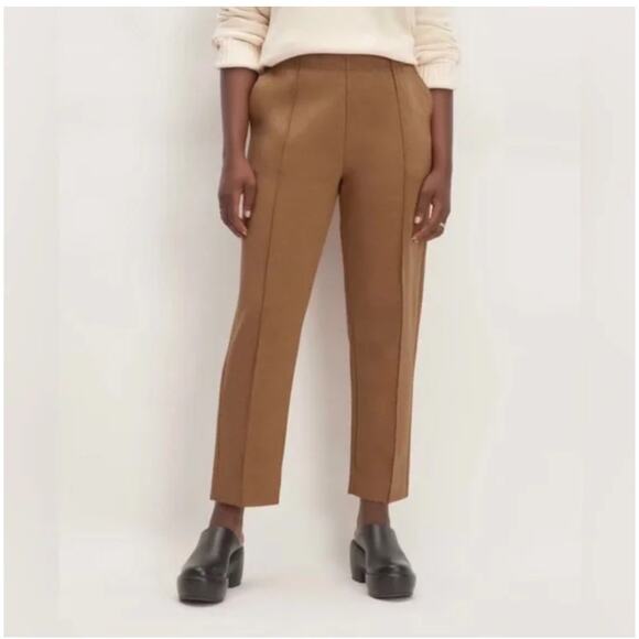 Everlane Pants - Everlane The Dream Brown Pull On Elastic Waist Trousers